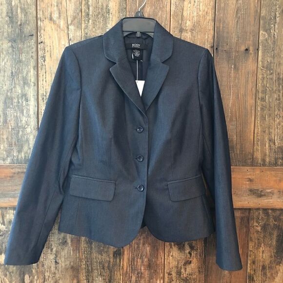 Victoria Secret Sz 6 NWT Navy Blue Long Sleeve Career Workwear 3-Button Blazer - Picture 3 of 7